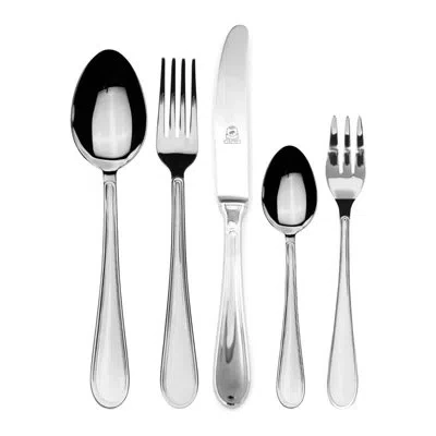Mepra Norma Flatware Set With Cake Fork - 30 Pieces Knives Hollow Handle - Stainless Steel