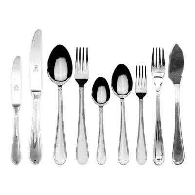 Mepra Norma Flatware Set With H/h Knives - 54 Pieces - Stainless Steel
