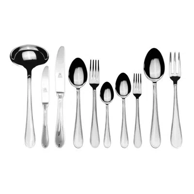 Mepra Norma Flatware Set With H/h Knives - 87 Pieces - Stainless Steel