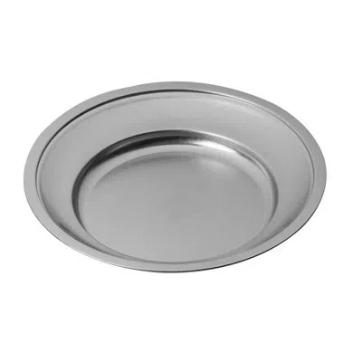 Mepra Original Vintage Round Plate With Reinforced Edges 10.63" - 12 Pieces - Stainless Steel In Silver