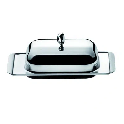 Mepra Palace 18/10 Stainless Steel Butter Dish In Silver