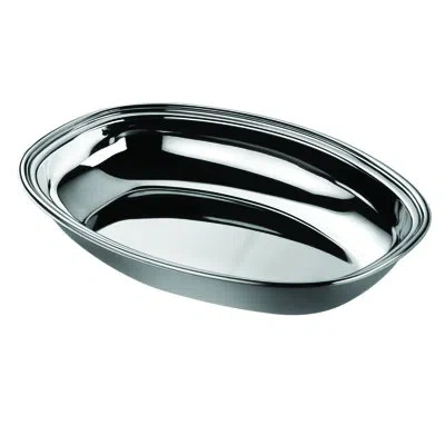 Mepra Palace Oval Bread Basket, L: 12-1/8" W: 8-3/4" In Silver