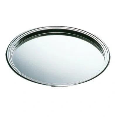 Mepra Palace Round Tray - 12 Pieces - Stainless Steel In Silver