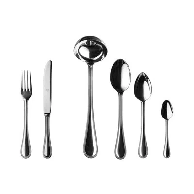 Mepra Perla Flatware Set - 51 Pieces Knives Hollow Handle - Stainless Steel