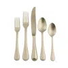 Mepra Perla 5-piece Stainless Steel Place Setting Set In Brushed Champagne