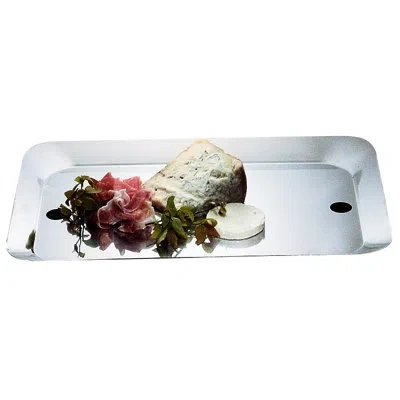 Mepra Plateau Royal 18/10 Stainless Steel Tray In Silver