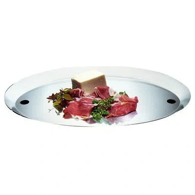 Mepra Plateau Royal 18/10 Stainless Steel Tray In Silver