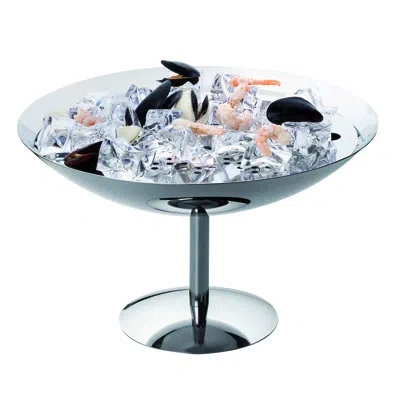 Mepra Plateau Royal Square Individual Seafood Presentation With Grill - 6 Pieces - Stainless Steel In Silver