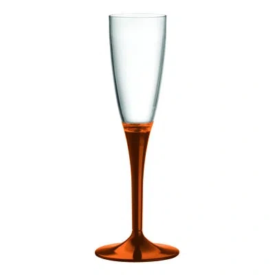 Mepra Polycarbonate Flute - 6 Pieces In Amber