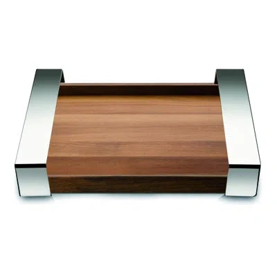 Mepra Quattro Square Tray/charger Plate 12.6" - 6 Pieces In Walnut