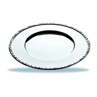 Mepra Raffaello 18/10 Stainless Steel No Pattern Charger In Silver