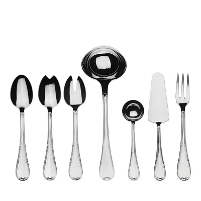 Mepra Raffaello 7-piece Serving Set In Mirror Finish In Silver