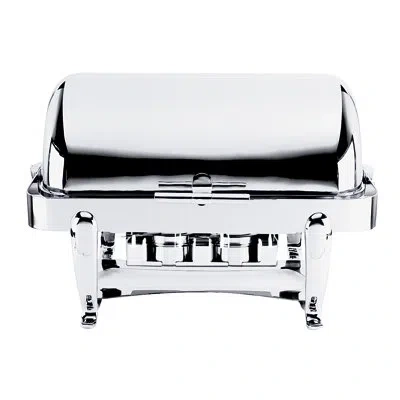 Mepra Rectangular Chafing Dish With 180 Degree Revolving Cover; Palace H: 17", 26" X 17-3/4" Gal 1-3/4"