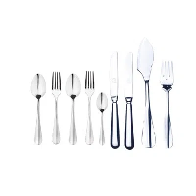 Mepra Roma Flatware Set With H/h Knives - 54 Pieces - Stainless Steel