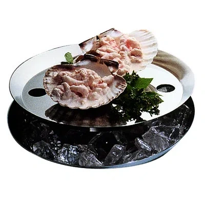 Mepra Round Cooling Bowl With Insert; D: 8-5/8"; C: 50-3/4 Oz. In Silver