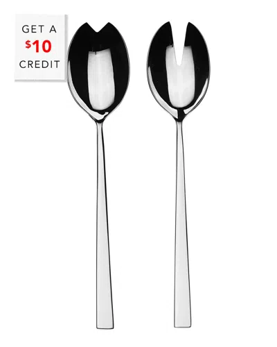 Mepra Salad Servers With $10 Credit In Silver