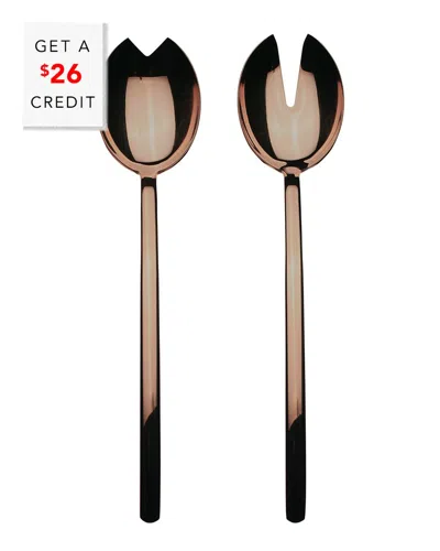 Mepra Salad Servers With $26 Credit In Brown