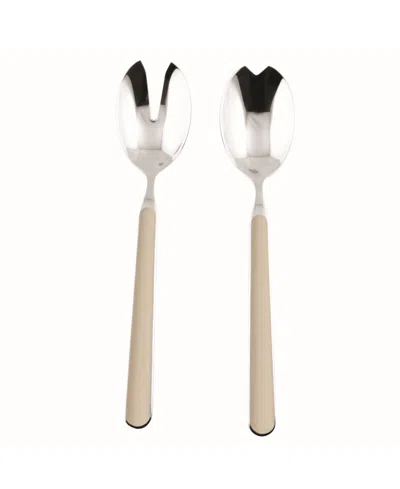 Mepra Salad Serving Set Fantasia Flatware Set, Set Of 2 In Natural