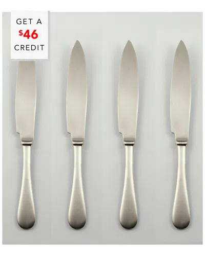 Mepra Set Of 4 American Steak Knives With $46 Credit In Silver