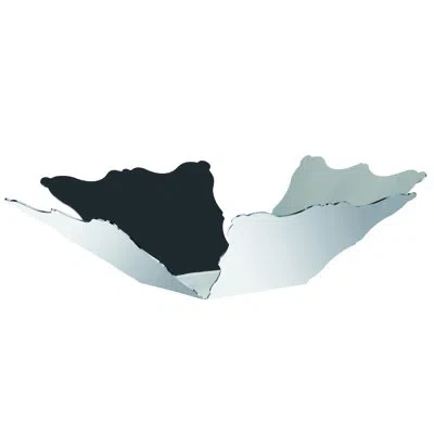Mepra Small Centerpiece Decorative Plate Dolce Vita 10.63" W X 10.63" D X 2.88"h In Silver