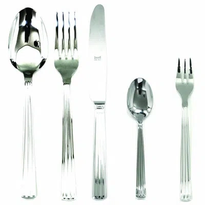 Mepra Sole Flatware Set With Cake Fork - 30 Pieces - Stainless Steel
