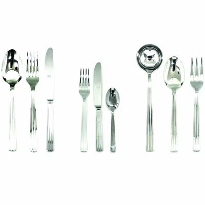 Mepra Sole Flatware Set With H/h Knives - 39 Pieces - Stainless Steel