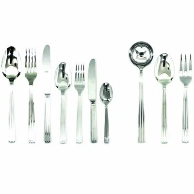 Mepra Sole Flatware Set With H/h Knives - 45 Pieces - Stainless Steel