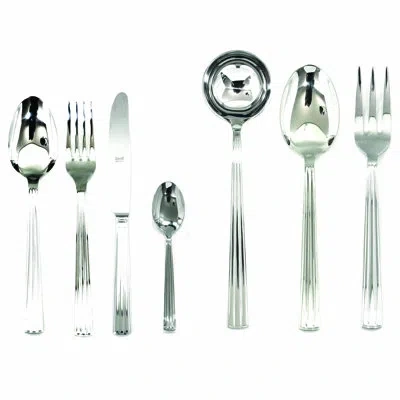 Mepra Sole Flatware Set With H/h Knives - 51 Pieces - Stainless Steel