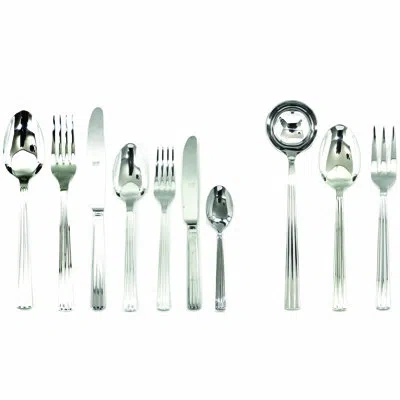 Mepra Sole Flatware Set With H/h Knives - 87 Pieces - Stainless Steel
