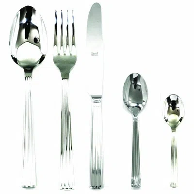 Mepra Sole Flatware Set With Moka Spoons - 30 Pieces - Stainless Steel