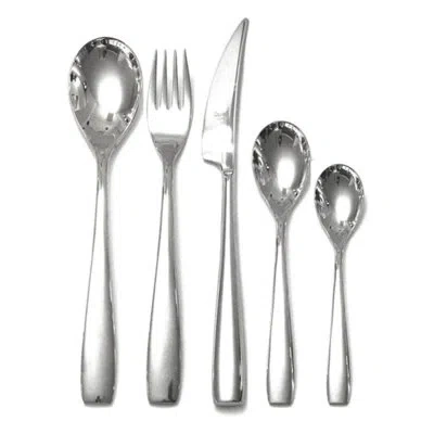 Mepra Sparta Flatware Set With Moka Spoons - 30 Pieces - Stainless Steel