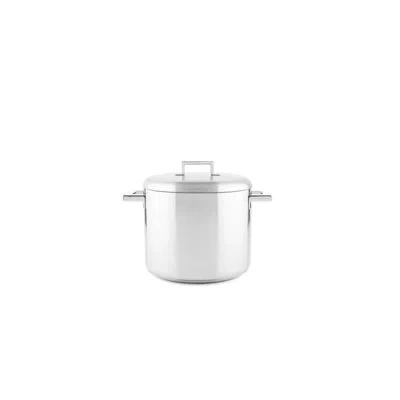 Mepra Stile By Pininfarina Deep Pot 3.5 Liters 8" 3.5 Qt In Silver