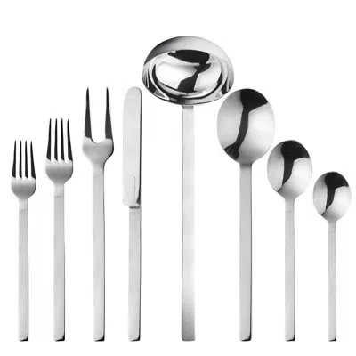Mepra Stile By Pininfarina Flatware Set - 43 Pieces - Ice In Stainless Steel