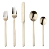 Mepra Stile Ice Oro Nero 5-piece Flatware Set In Gold