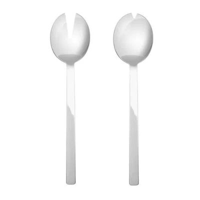 Mepra Stile By Pininfarina Salad Serving Set In Metallic