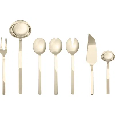 Mepra Stile By Pininfarina Serving Set In Gold