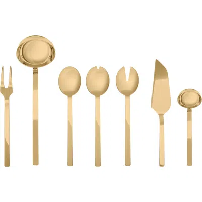 Mepra Stile By Pininfarina Serving Set In Gold