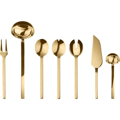 Mepra Stile By Pininfarina Serving Set In Gold