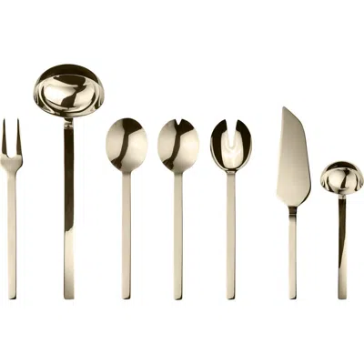 Mepra Stile By Pininfarina Serving Set In Gold