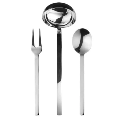 Mepra Stile By Pininfarina Serving Set In Silver