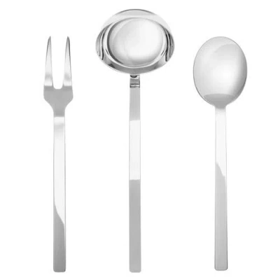 Mepra Stile By Pininfarina Serving Set In Silver