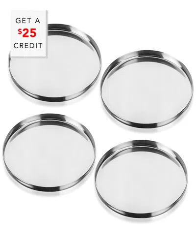 Mepra Stile Coasters (set Of 4) With $25 Credit In Silver