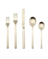 Mepra Stile Ice Oro Nero 5-piece Flatware Set In Silver-tone