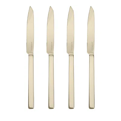 Mepra Stile Ice Champagne Steak Knives 4 Piece Set