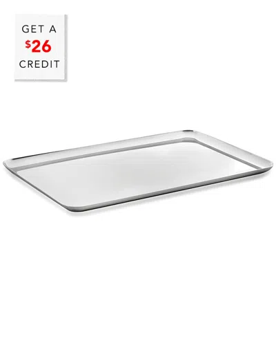 Mepra Stile Medium Rectangular Tray With $26 Credit In Silver