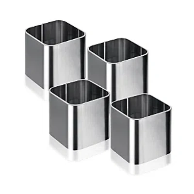 Mepra Napkin Ring Set Of 4 Stile In Silver