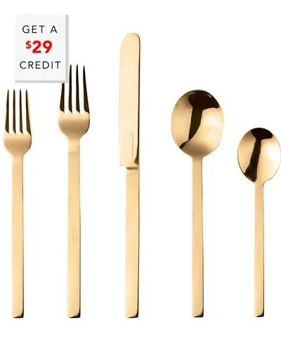 Mepra Stile Oro 5pc Place Setting With $29 Credit In Gold