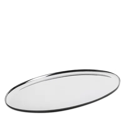 Mepra Stile Oval Tray In Silver
