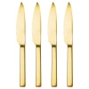 Mepra Stile Steak Knives Set In Gold