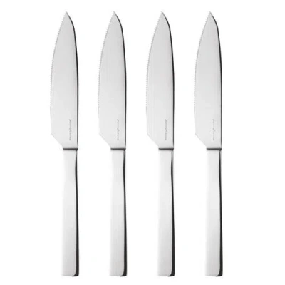 Mepra Stile Steak Knives Set In Silver